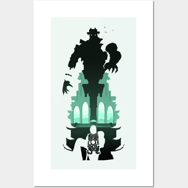 Shadow of the Colossus - Malus silhouette Wall Art by Mandos92